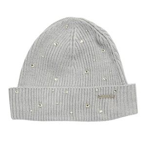 Michael Kors Crystal Embellished Beanie Rib Cuff Hat-NWT